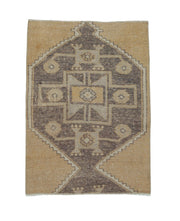 Vintage Yellow Small Oushak Rug