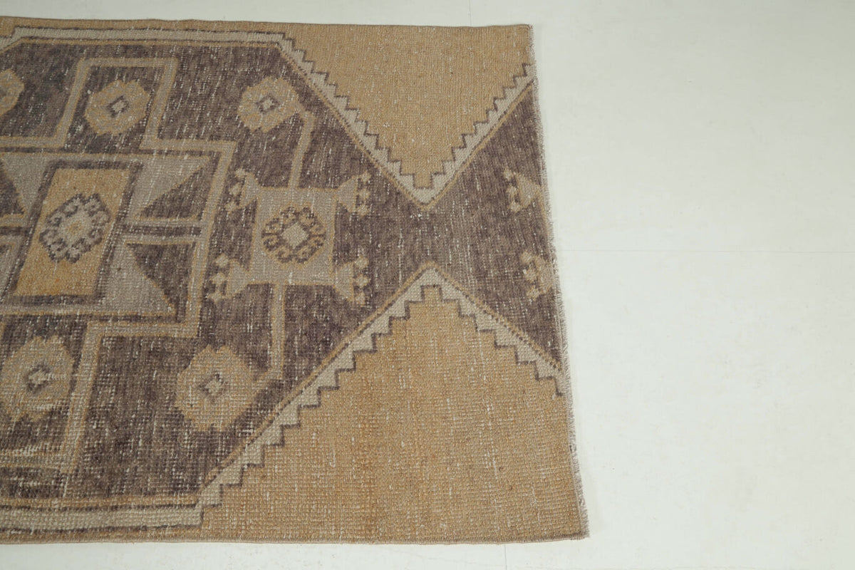 Vintage Yellow Small Oushak Rug