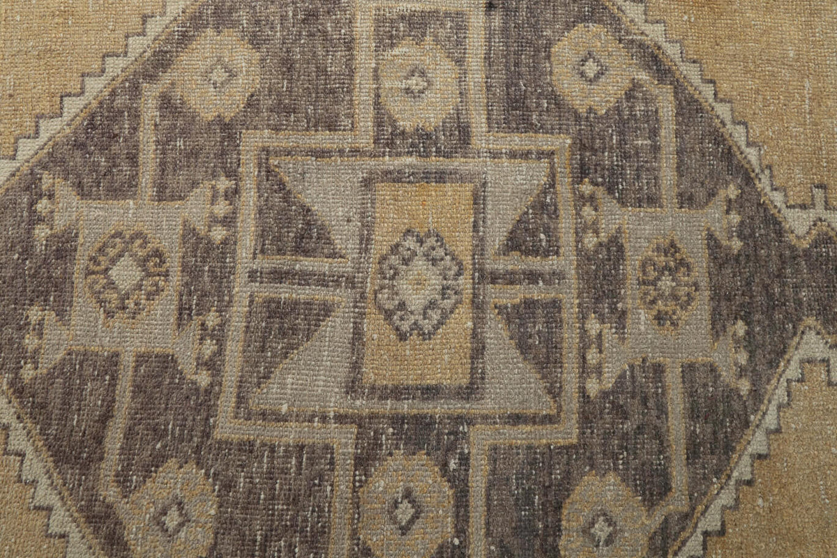 Vintage Yellow Small Oushak Rug