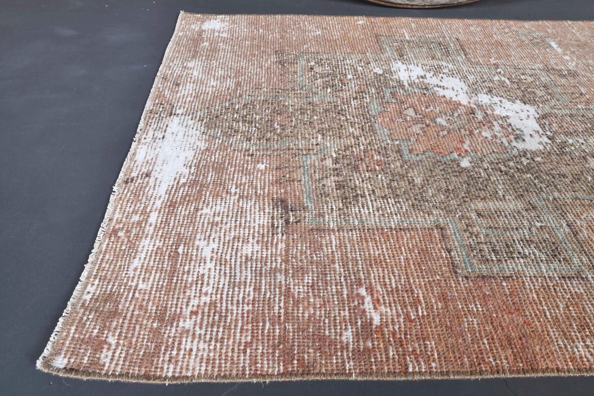 Vintage Orange Oushak Small Rug