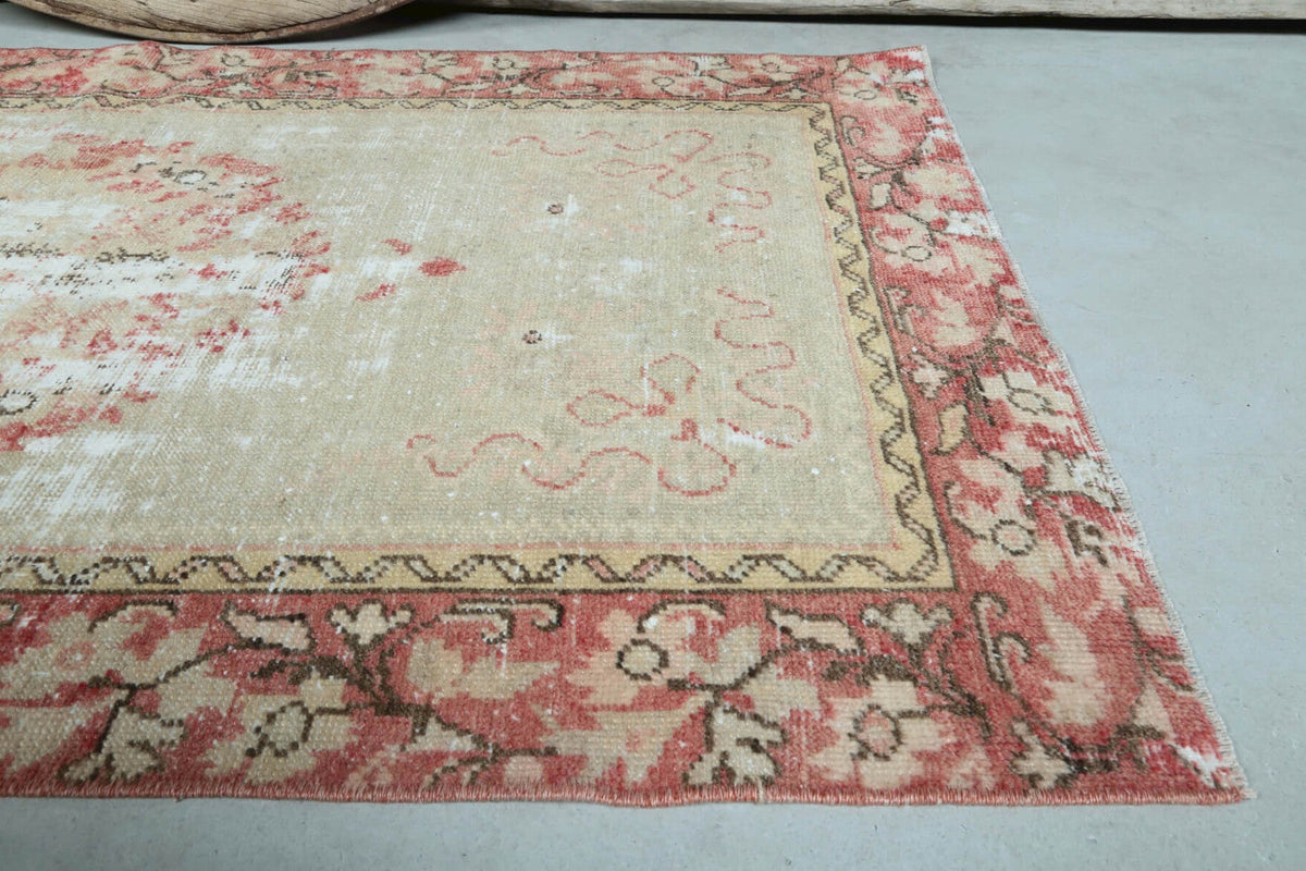 3x5 Vintage Handmade Small Brown Hereke Area Rug