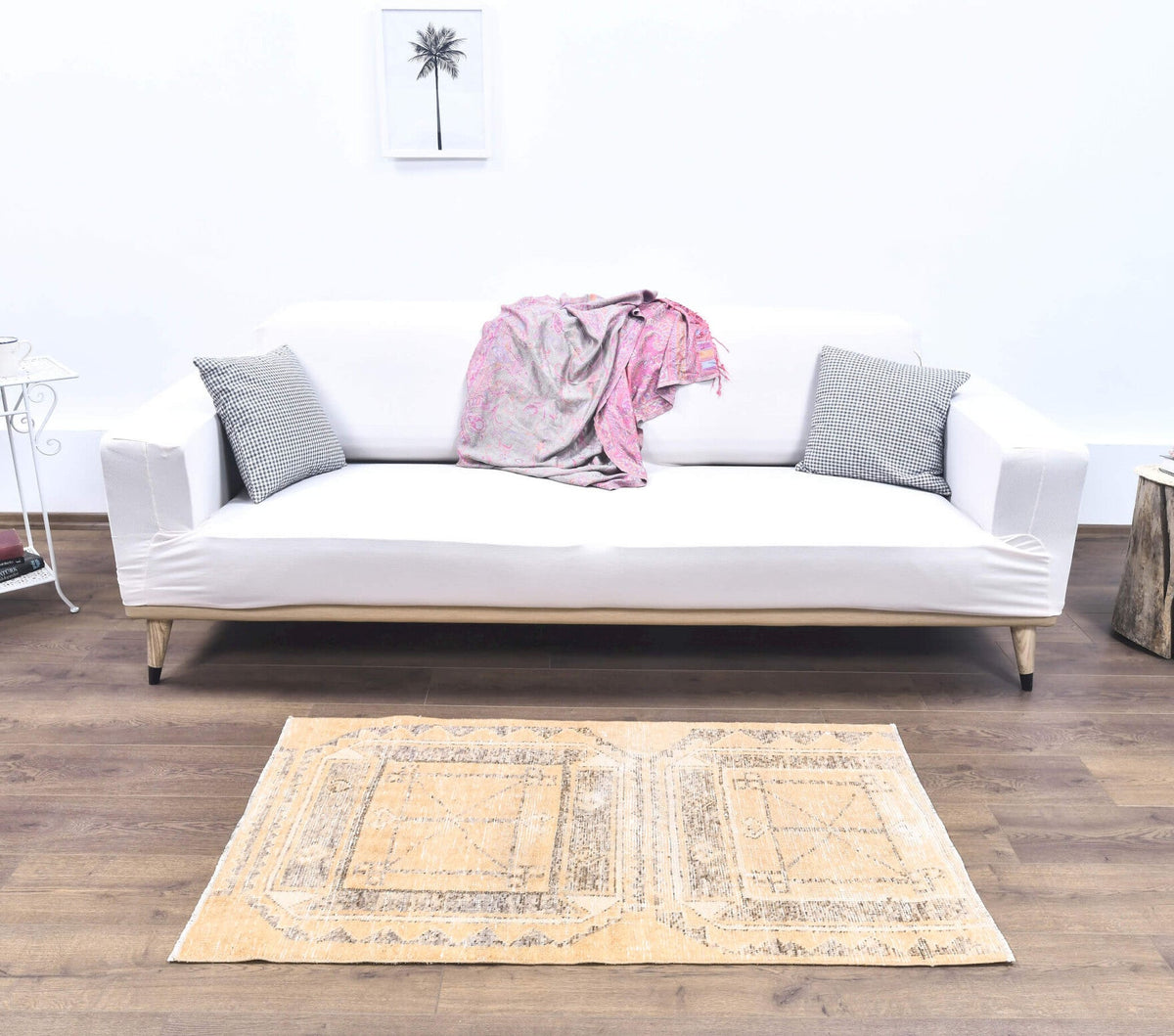 Vintage Small Oushak Rug