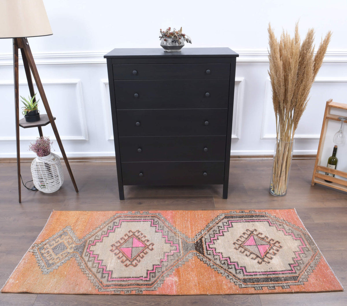 3x6 Handmade Vintage Oushak Area Rug