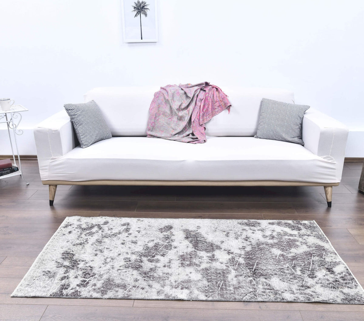 Vintage Distressed Anatolian Small Rug
