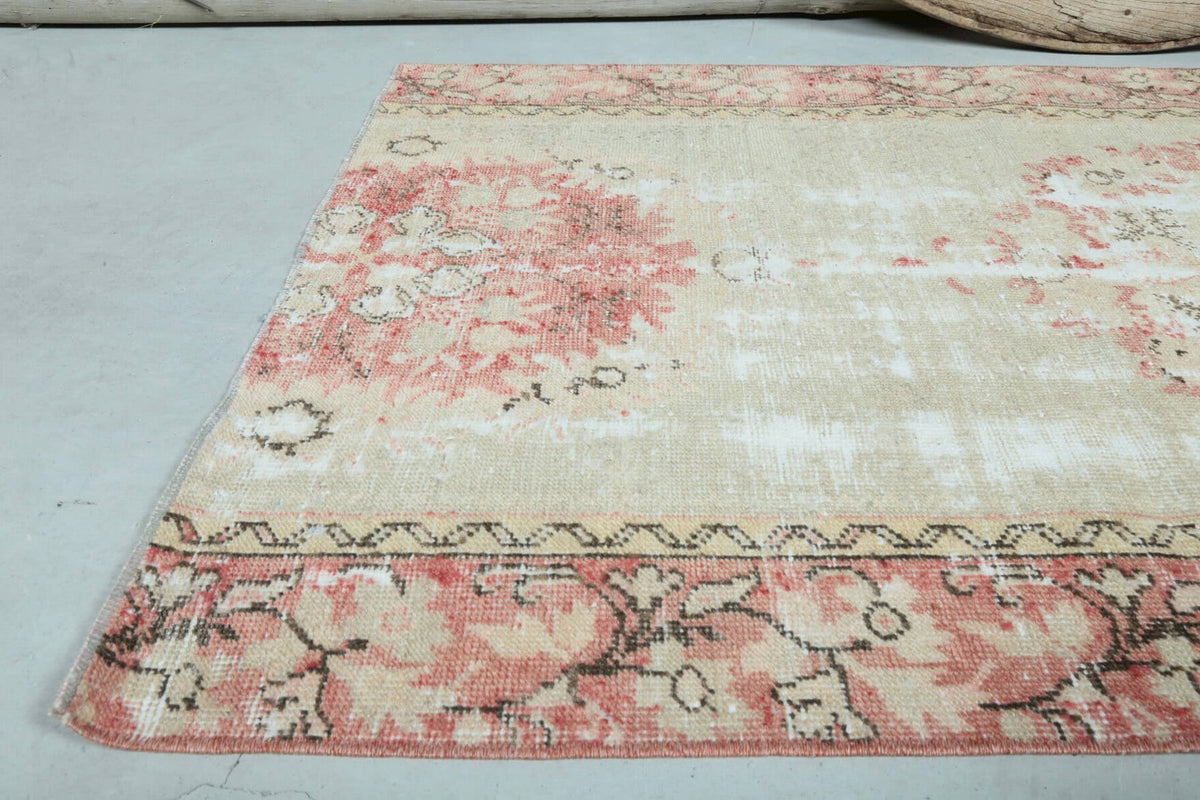 3x6 Vintage Handmade Distressed Anatolian Area Rug