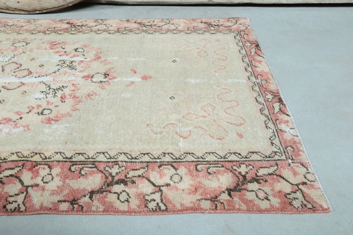 3x6 Vintage Handmade Distressed Anatolian Area Rug