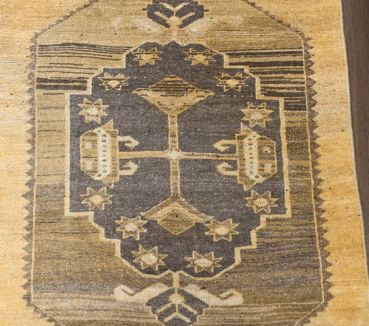 El yapımı vintage yolluk 79x196 cm tribal desenli yün - desen detayı