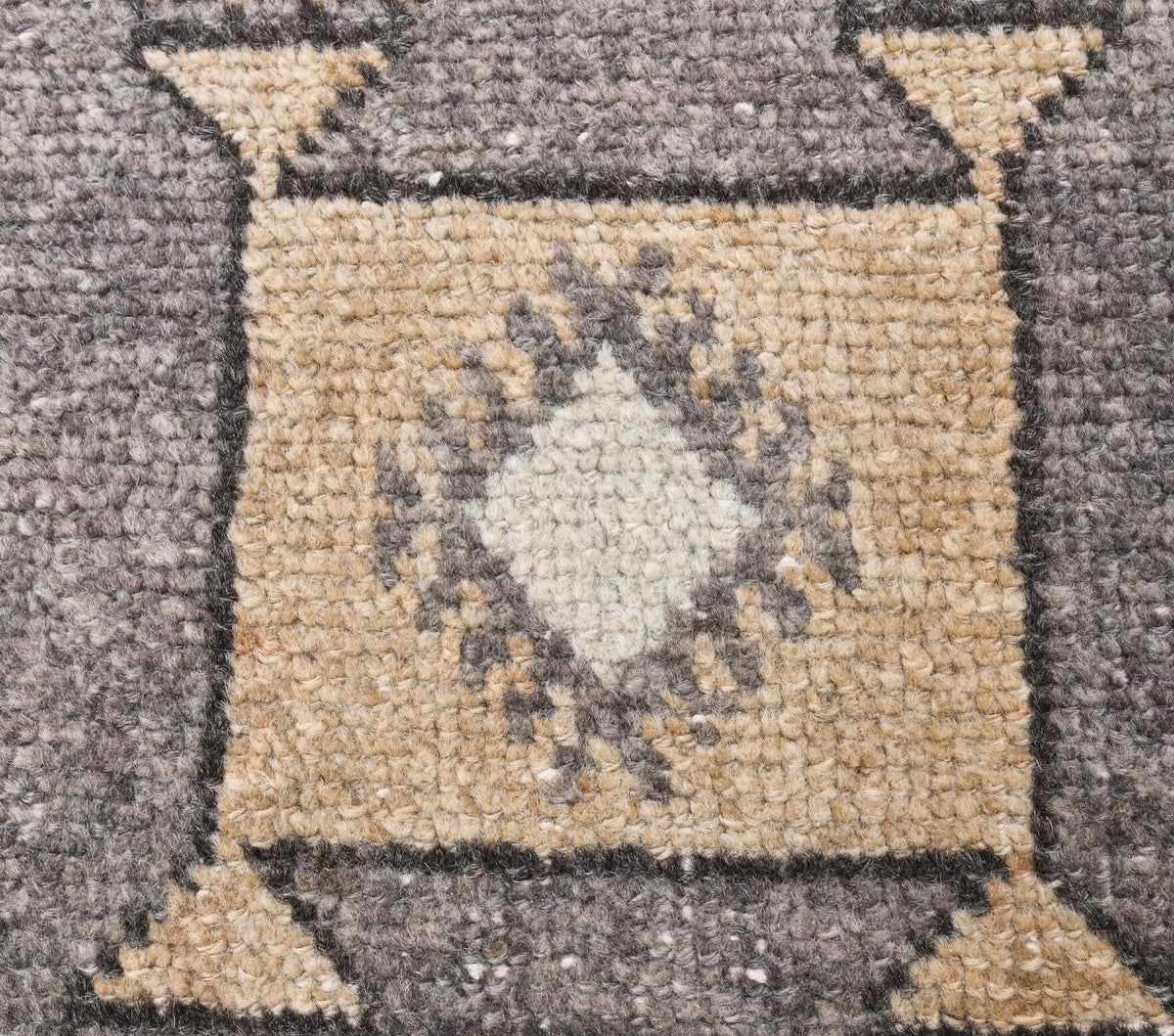 Vintage Beige Oushak Runner Rug