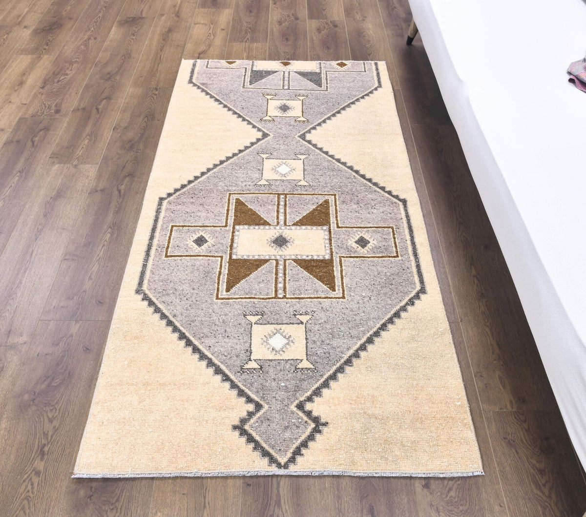 Vintage Oushak Orange Runner Rug