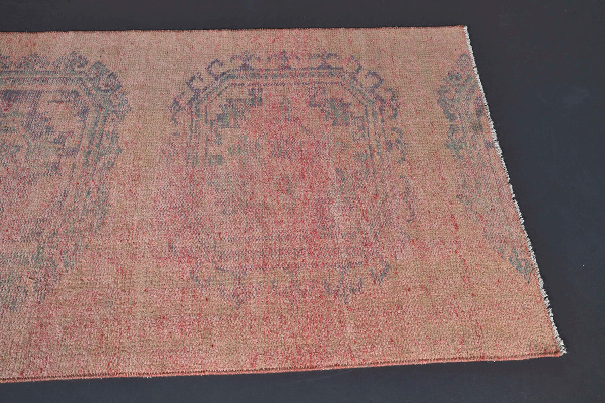 El yapımı vintage yolluk 81x196 cm soyut desenli yün - mekan görünümü