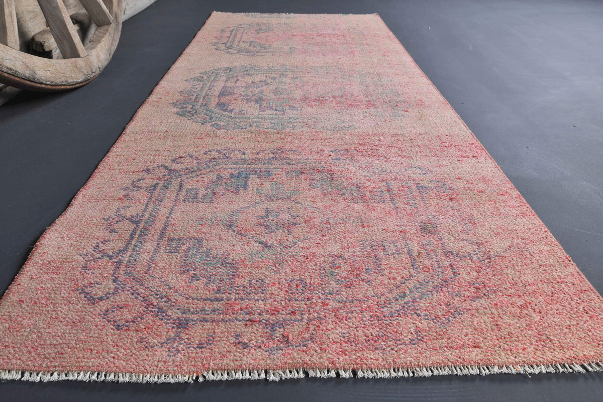 El yapımı vintage yolluk 81x196 cm soyut desenli yün - farklı açıdan görünüm