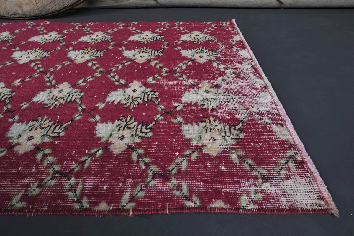 Vintage Kilim Red Runner Rug