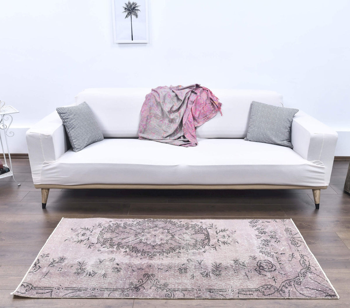 Vintage Purple Small Oushak Rug