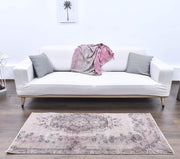 El yapımı vintage halı 76x170 cm çiçek desenli desenli yün - detay görünümü