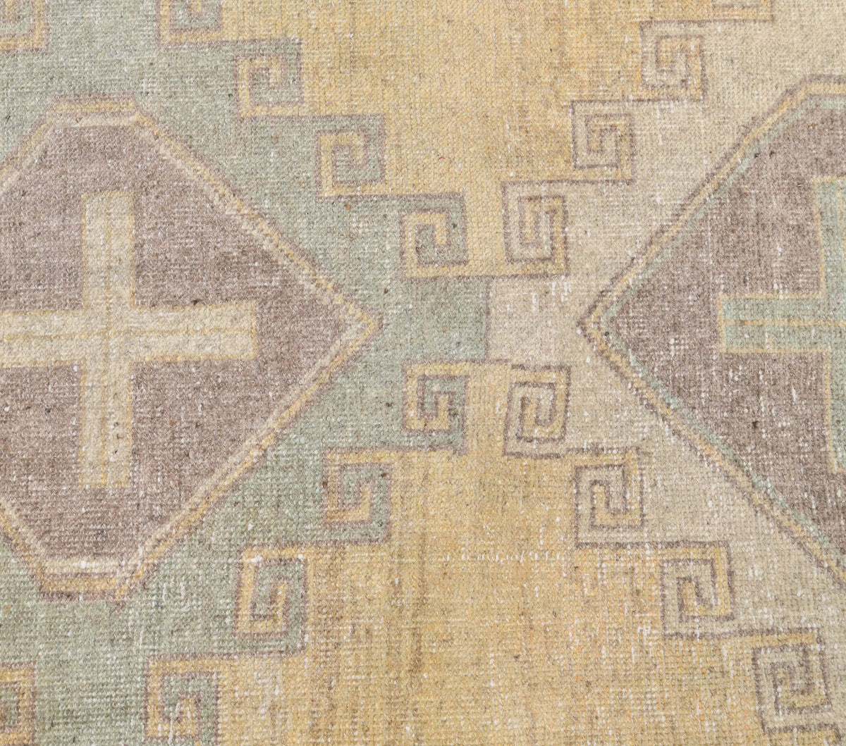 El yapımı vintage yolluk 86x180 cm geometrik desenli yün - mekan görünümü