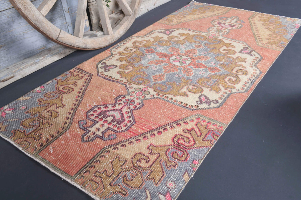 3x7 Handmade Vintage Area Rug