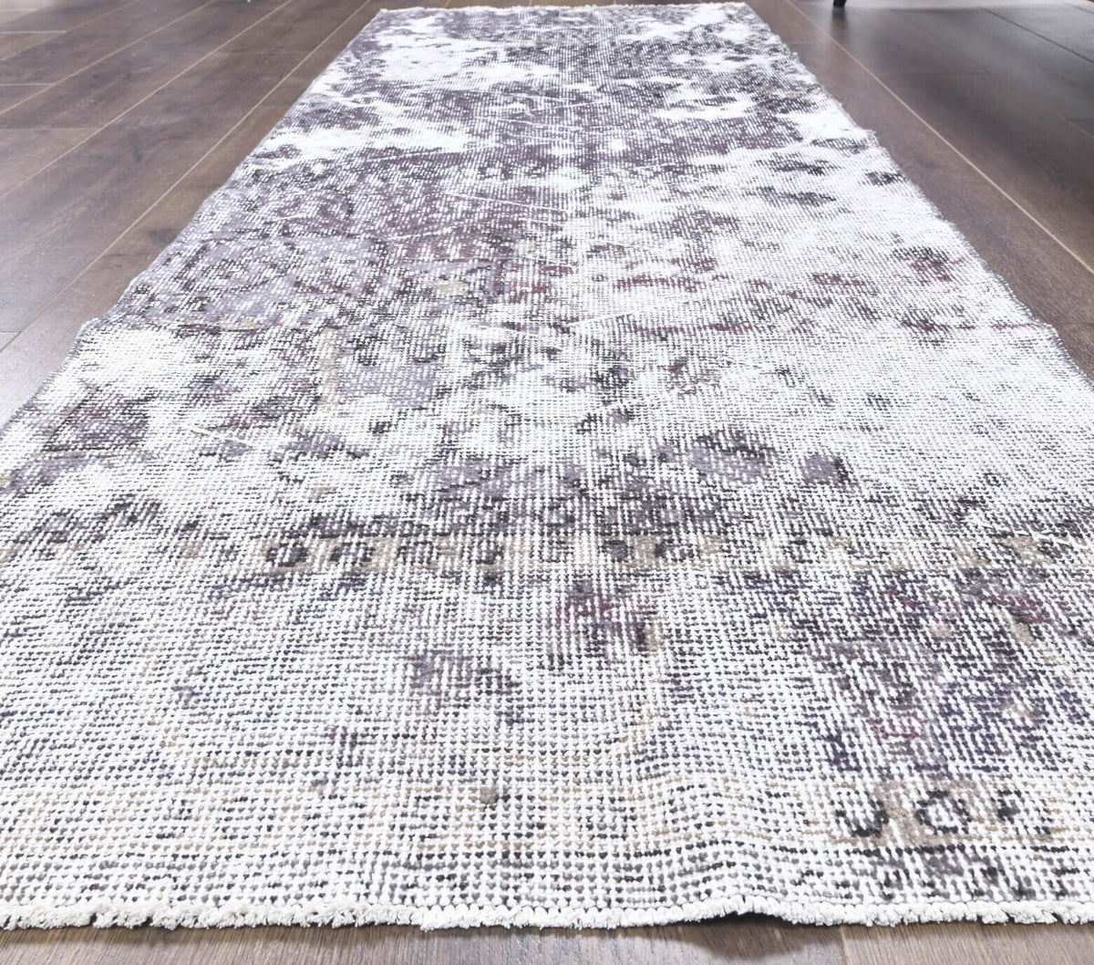 Vintage Gray Anatolian Runner Rug