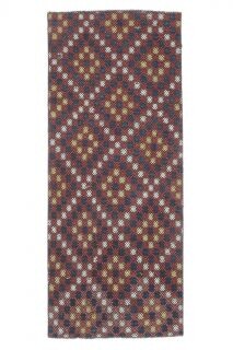 3x7 Vintage Handwoven Jajim Checkered Anatolian Rug Runner
