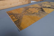 El yapımı vintage yolluk 79x218 cm geometrik desenli yün - detay görünümü
