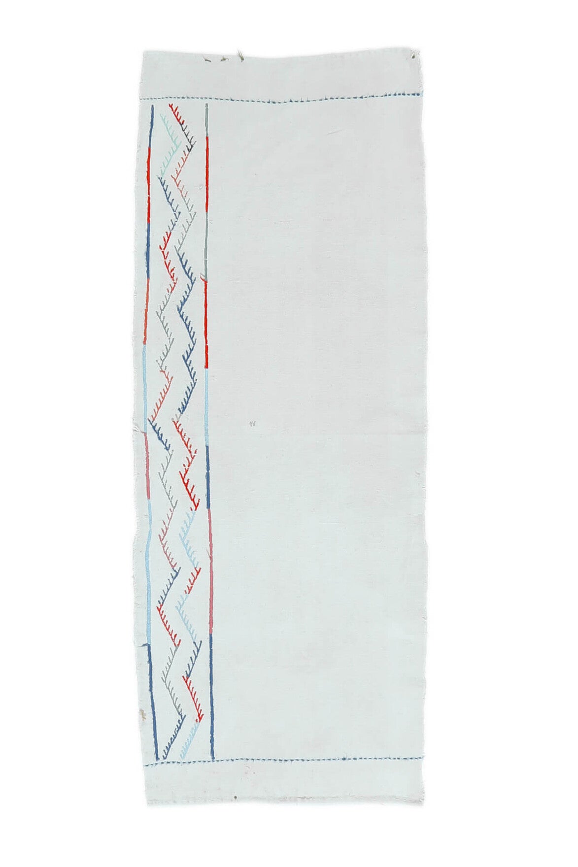 El yapımı vintage yolluk 76x183 cm düz desenli yün - üstten görünüm