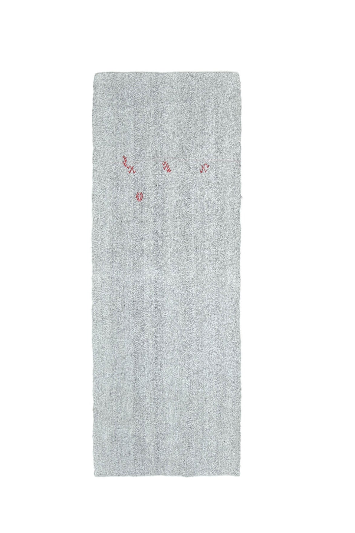 El yapımı vintage yolluk 76x218 cm düz desenli yün - farklı açıdan görünüm