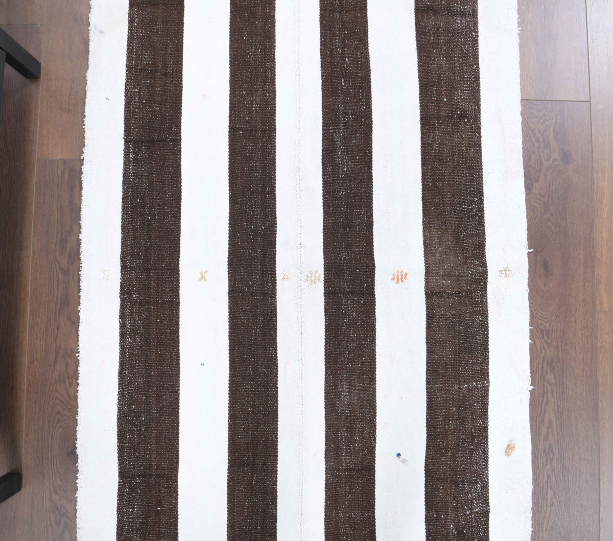El yapımı vintage yolluk 89x208 cm çizgili desenli yün - mekan görünümü