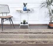 El yapımı vintage yolluk 81x244 cm geleneksel desenli yün - detay görünümü