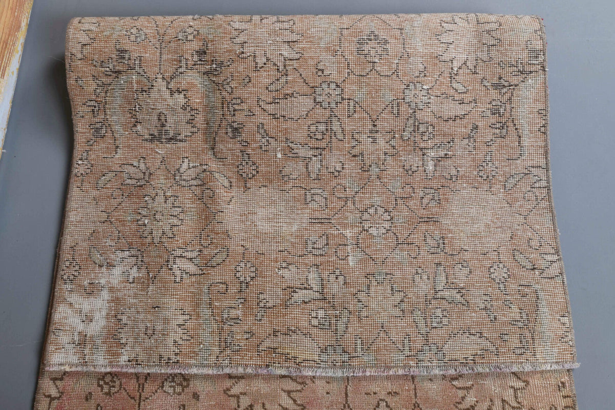 Floral Vintage Oushak Runner Rug