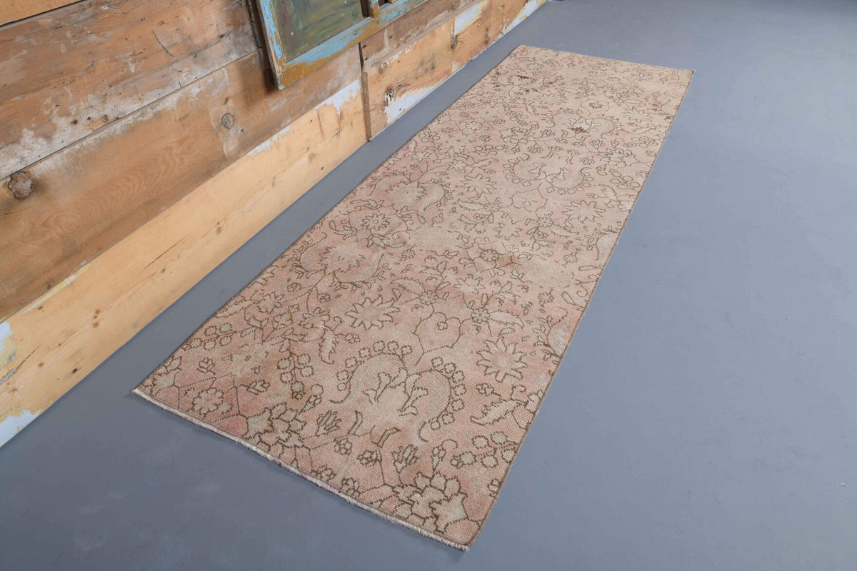 Floral Vintage Oushak Runner Rug
