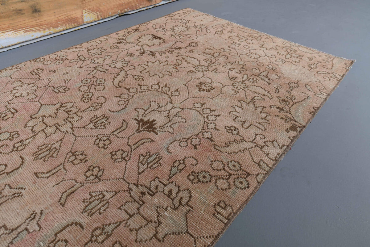 Floral Vintage Oushak Runner Rug