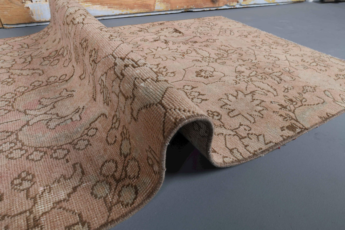 Floral Vintage Oushak Runner Rug