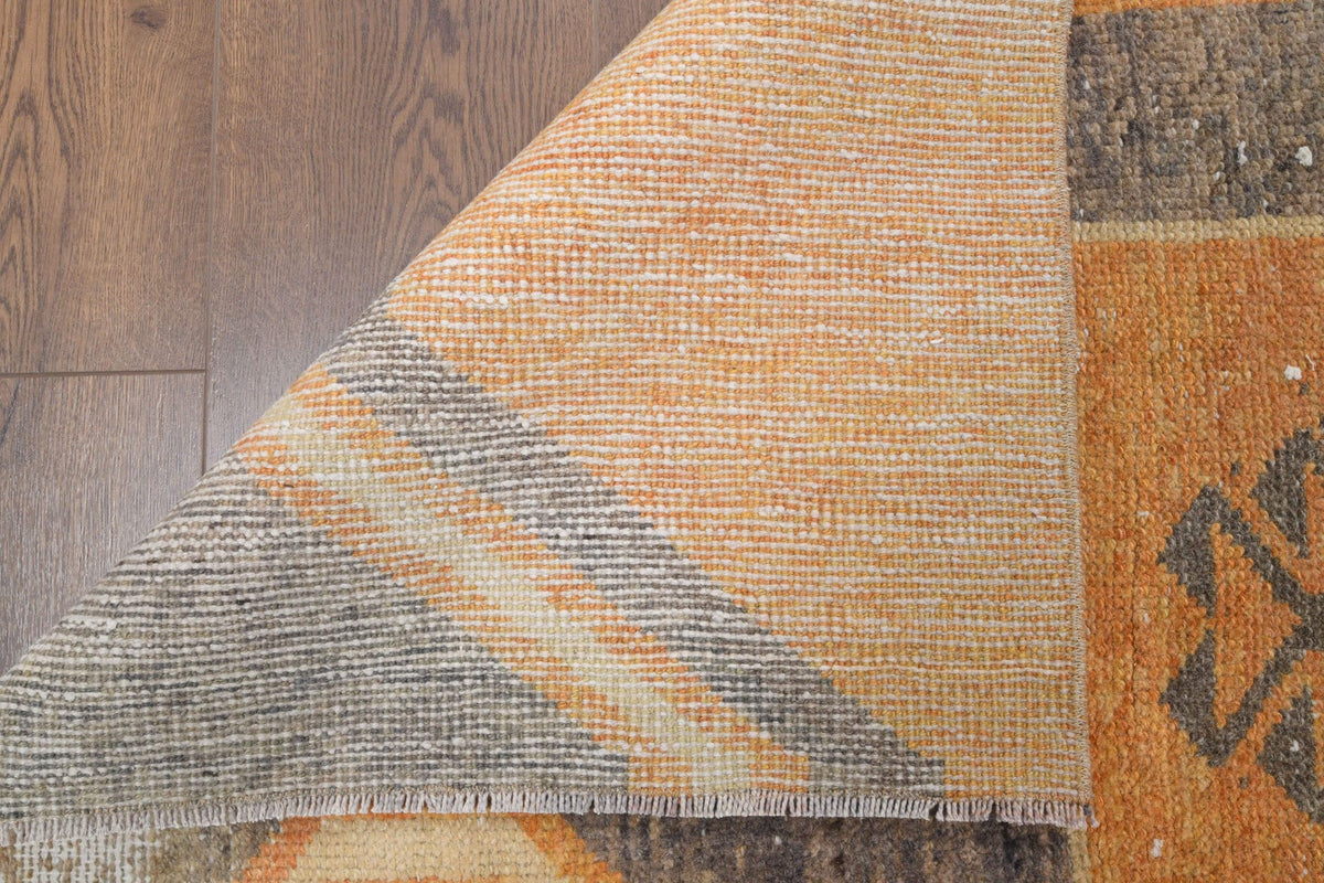 El yapımı vintage yolluk 97x257 cm geometrik desenli yün - mekan görünümü
