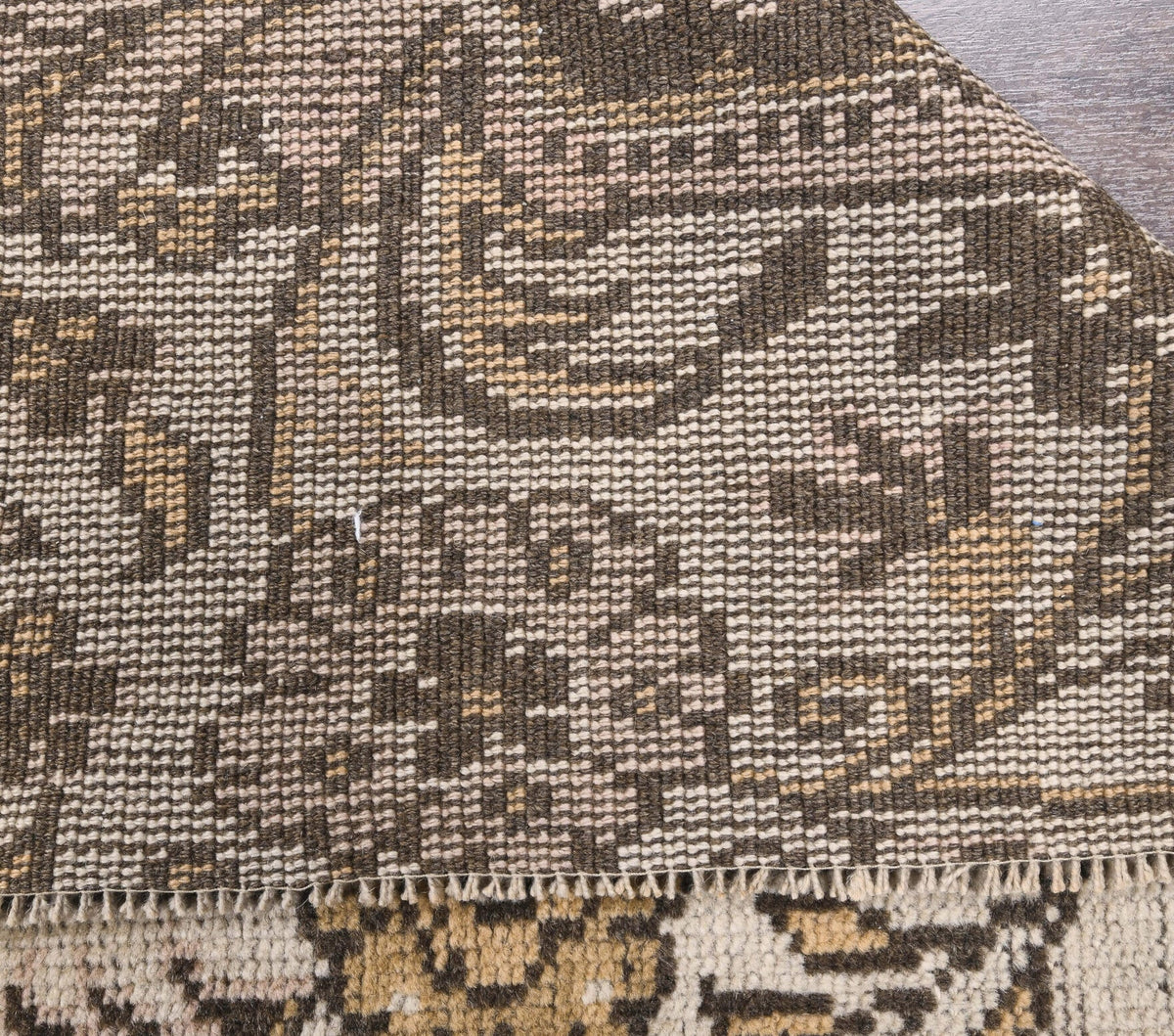 El yapımı vintage yolluk 64x239 cm çiçek desenli desenli yün - açık alan görünümü