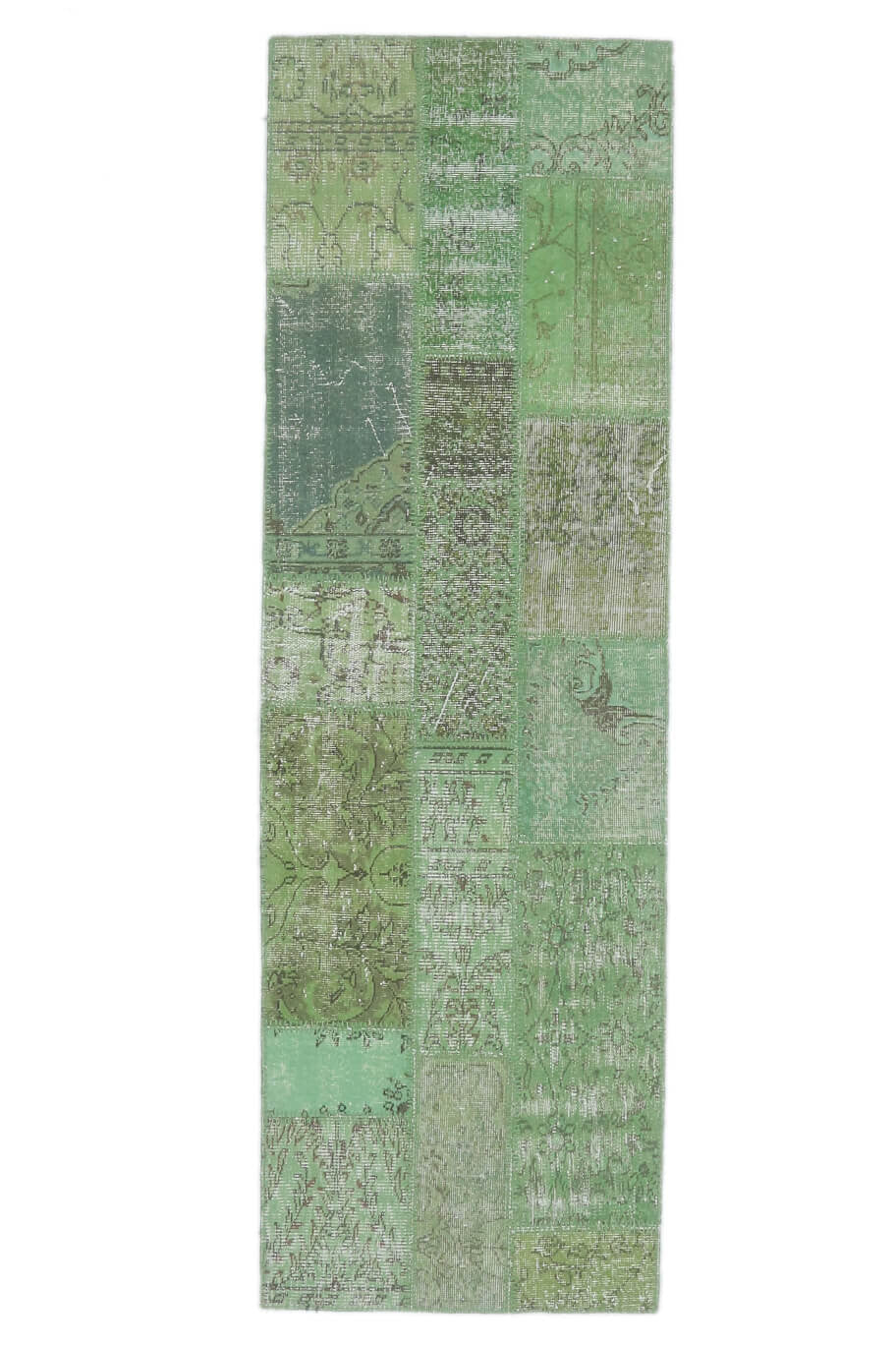 El yapımı vintage yolluk 79x257 cm düz desenli yün - farklı açıdan görünüm