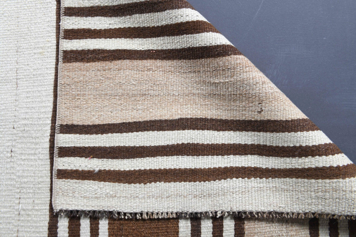 3x8 Flatweave Wool Vintage Runner Rug