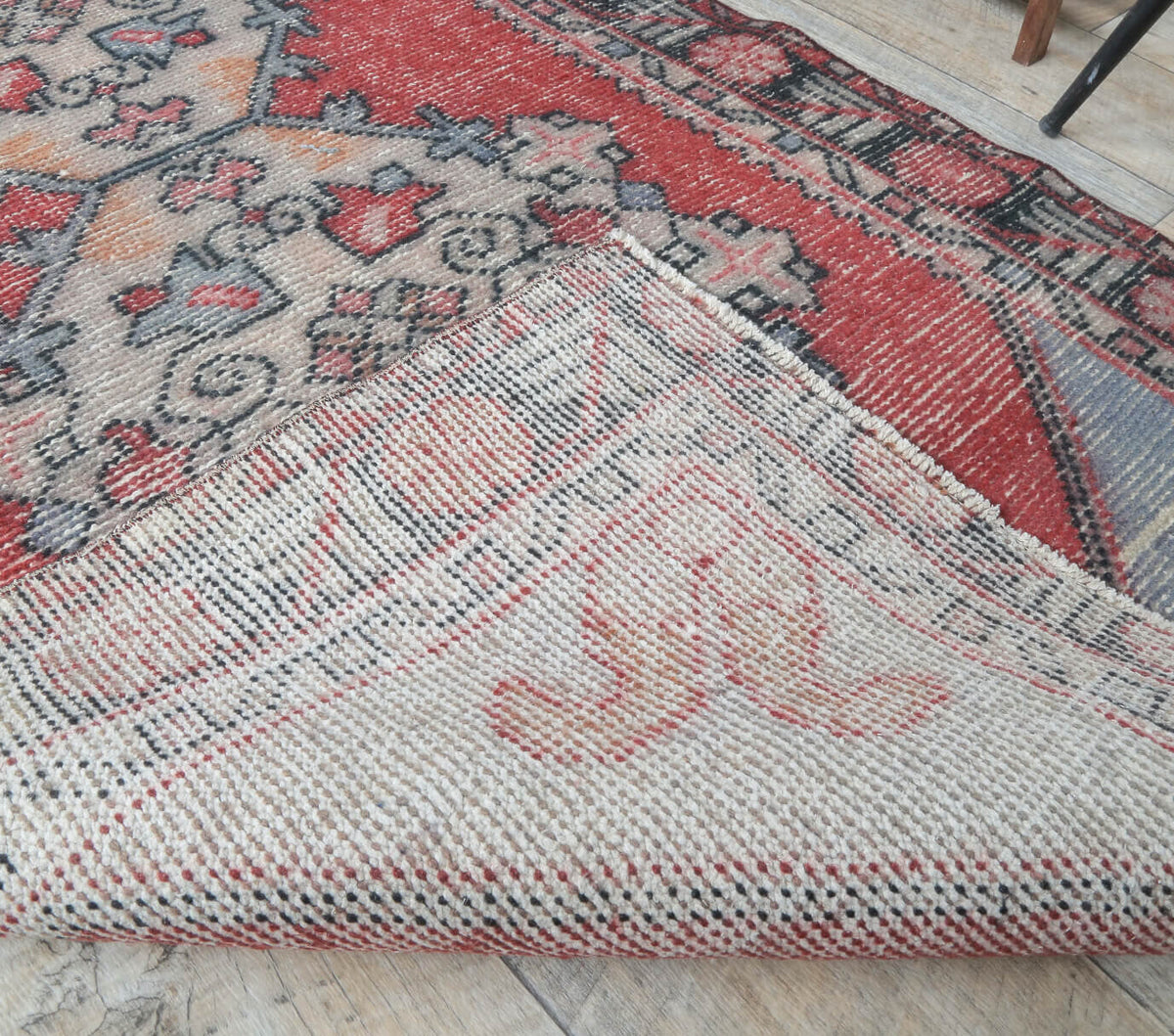 El yapımı vintage yolluk 91x290 cm oryantal desenli yün - mekan görünümü