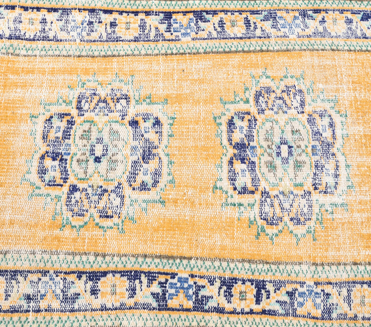 El yapımı vintage yolluk 81x277 cm geometrik desenli yün - mekan görünümü