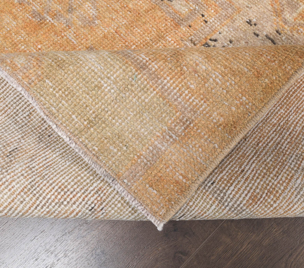 El yapımı vintage yolluk 86x259 cm geometrik desenli yün - desen detayı