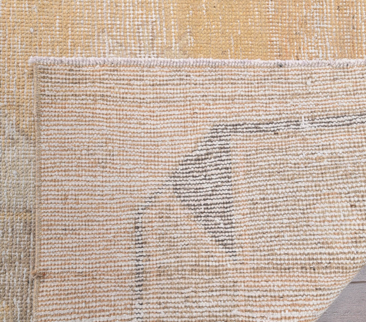 El yapımı vintage yolluk 81x290 cm i̇kat desenli yün - desen detayı