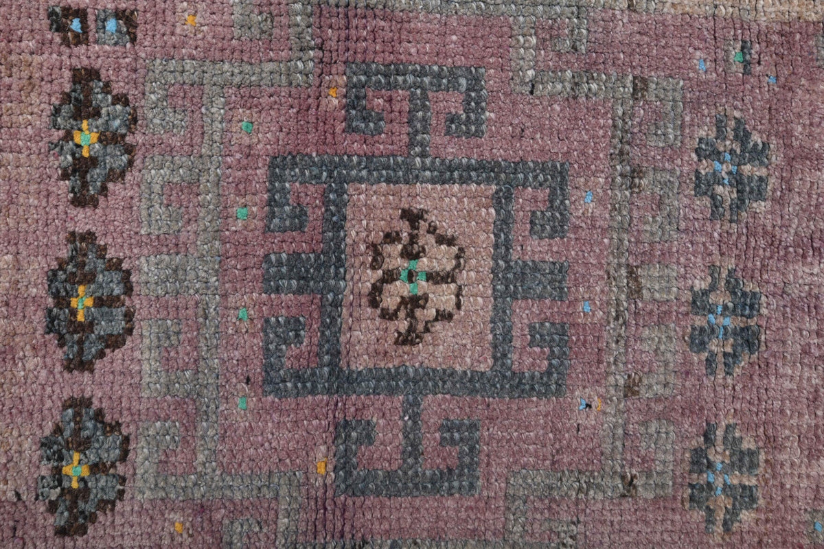 El yapımı vintage yolluk 79x259 cm oryantal desenli yün - desen detayı
