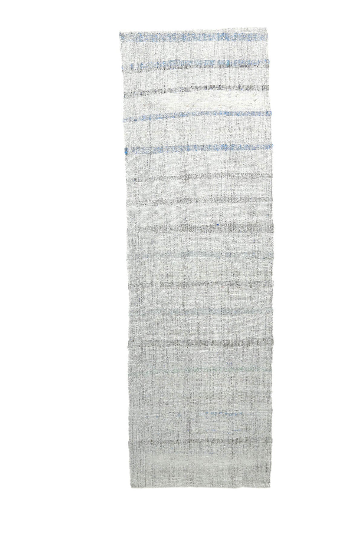 El yapımı vintage yolluk 81x272 cm düz desenli yün - üstten görünüm