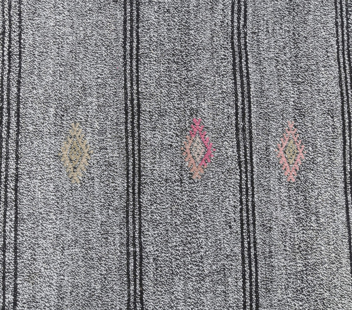 El yapımı vintage yolluk 79x272 cm çizgili desenli yün - mekan görünümü