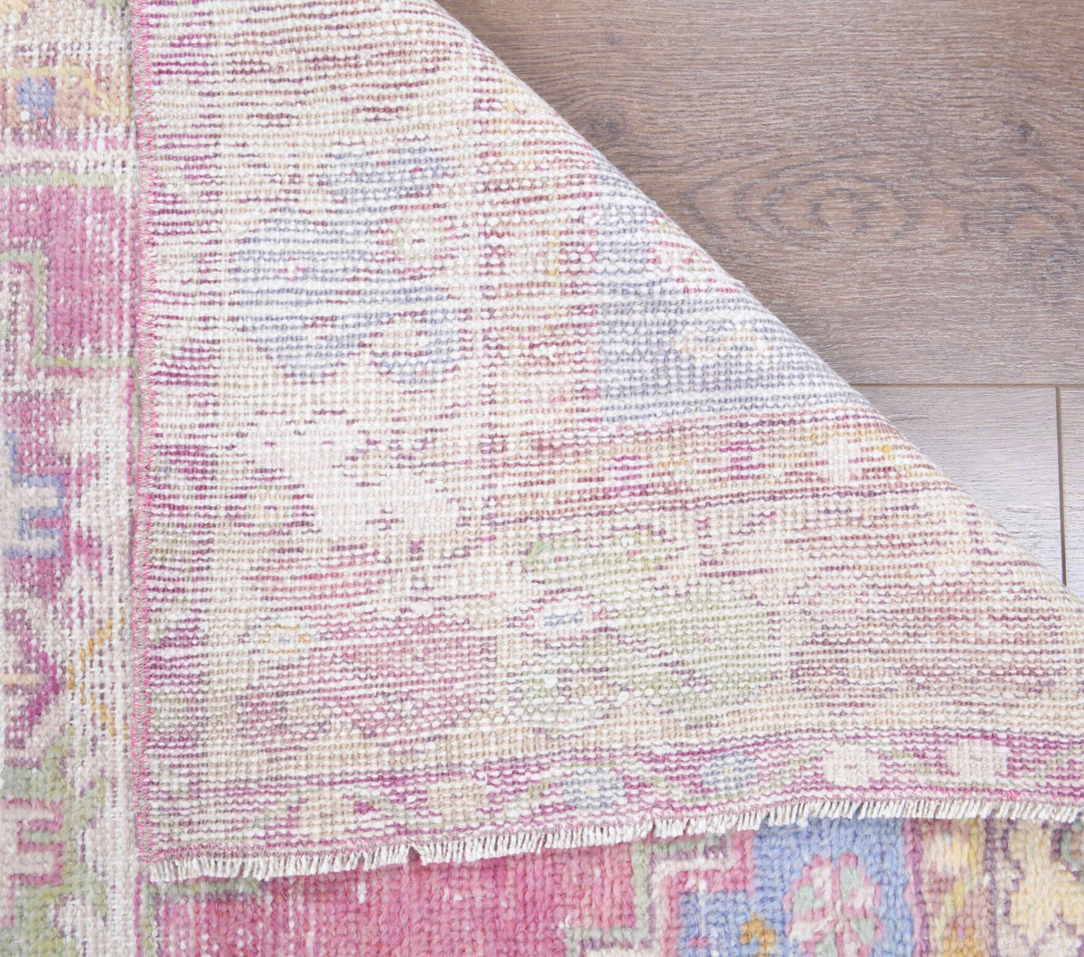 El yapımı vintage yolluk 91x274 cm oryantal desenli yün - desen detayı
