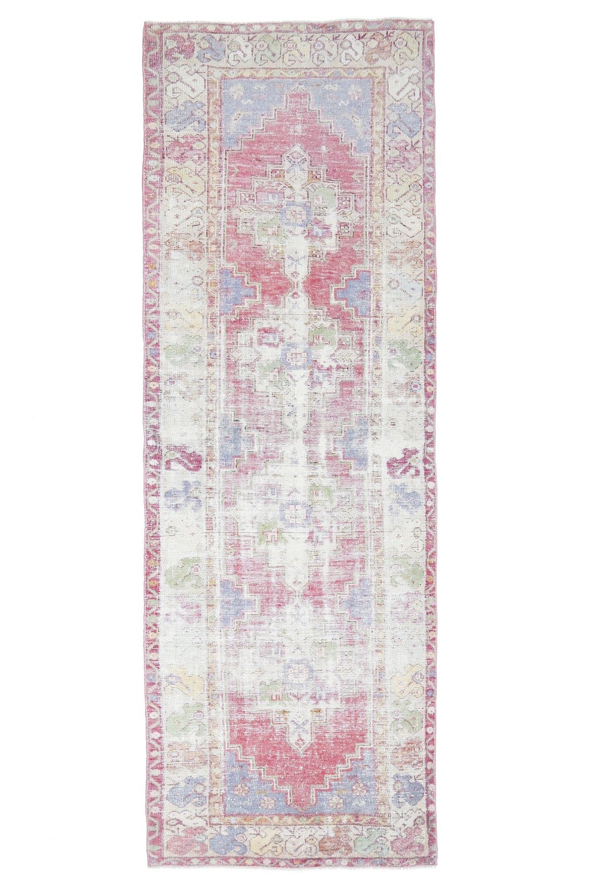 El yapımı vintage yolluk 91x274 cm oryantal desenli yün - farklı açıdan görünüm