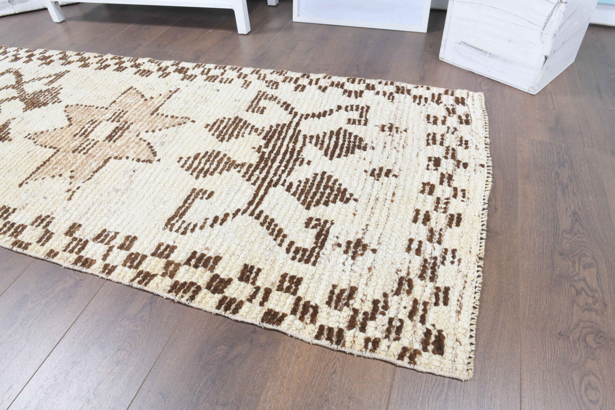 El yapımı vintage yolluk 86x274 cm oryantal desenli yün - mekan görünümü