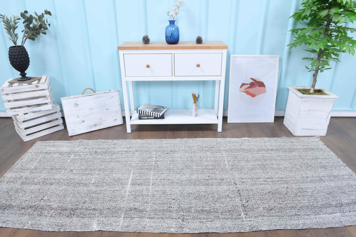 3x9 Flatweave Wool Vintage Runner Rug