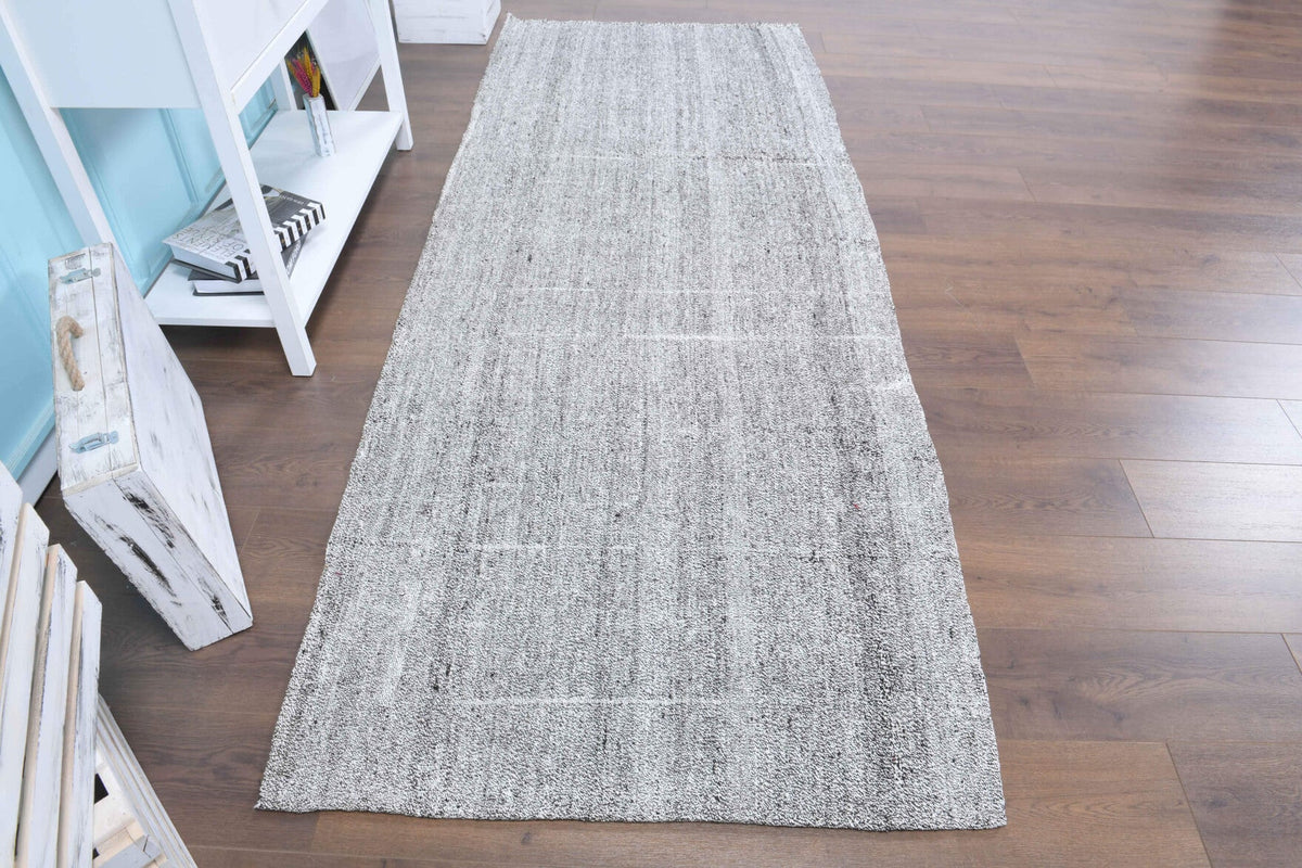 3x9 Flatweave Wool Vintage Runner Rug