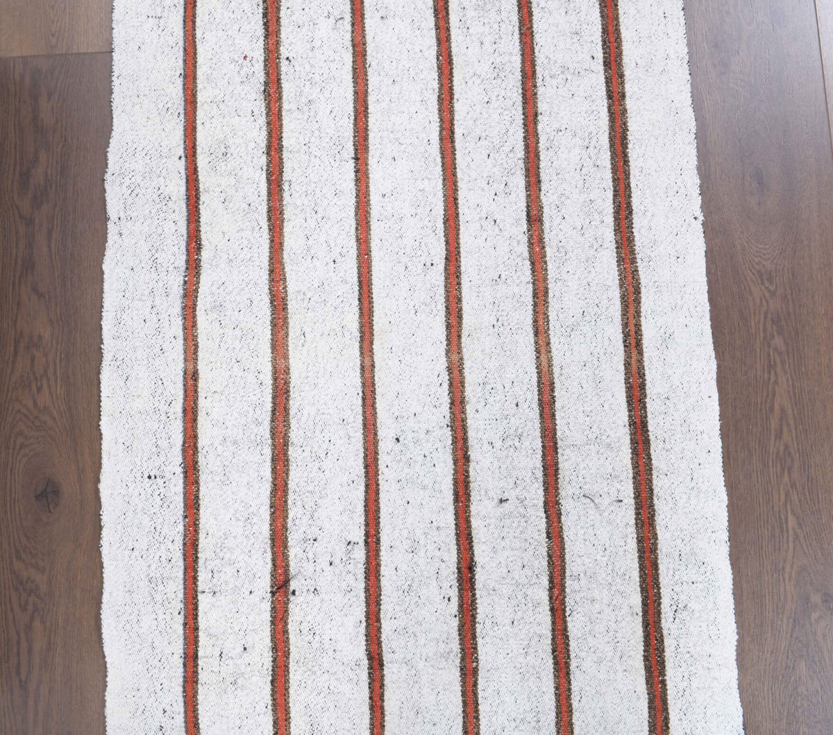 El yapımı vintage yolluk 79x264 cm çizgili desenli yün - desen detayı