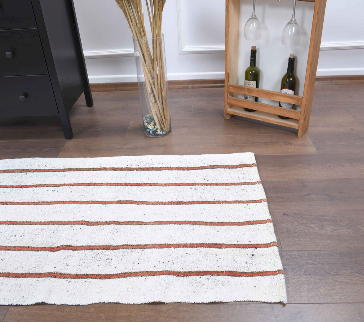 3x9 Wool Vintage Kilim Runner Rug