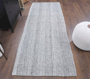 El yapımı vintage yolluk 102x287 cm düz desenli yün - detay görünümü